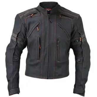 Real Black Biker Leather jacket
