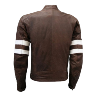 Retro cafe racer Distressed Brown Leather Jacket