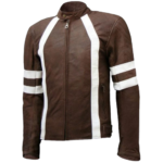 Retro cafe racer Distressed Brown Leather Jacket