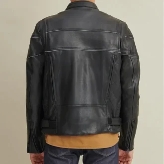 Motorcycle Rider Leather Jacket With Thinsulate Lining