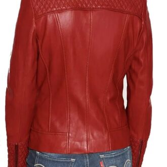 Aadland Red Leather Jacket Real Lambskin Stylish Jacket