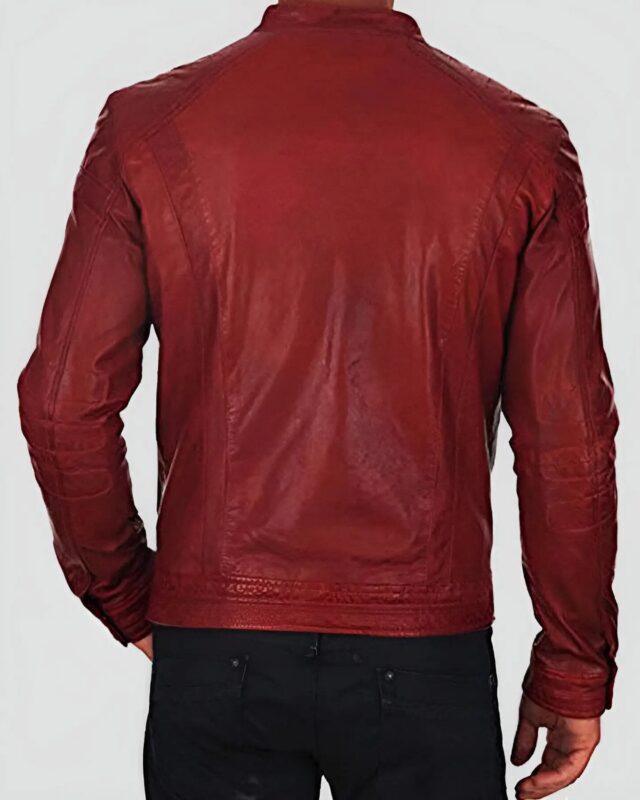 Dominic Red Racer Leather Jacket